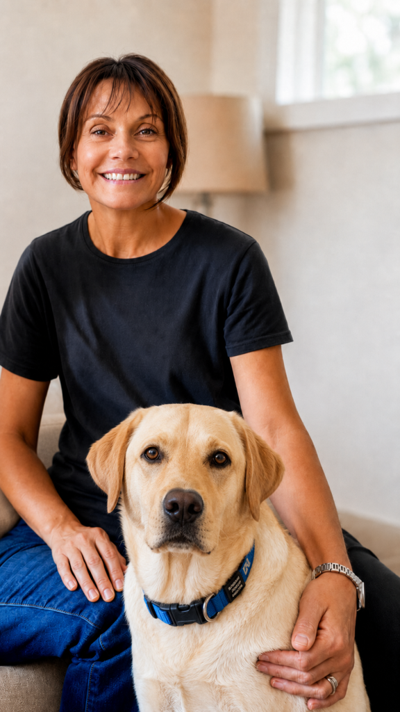 Owner Unleashed Andrea with dog Louie