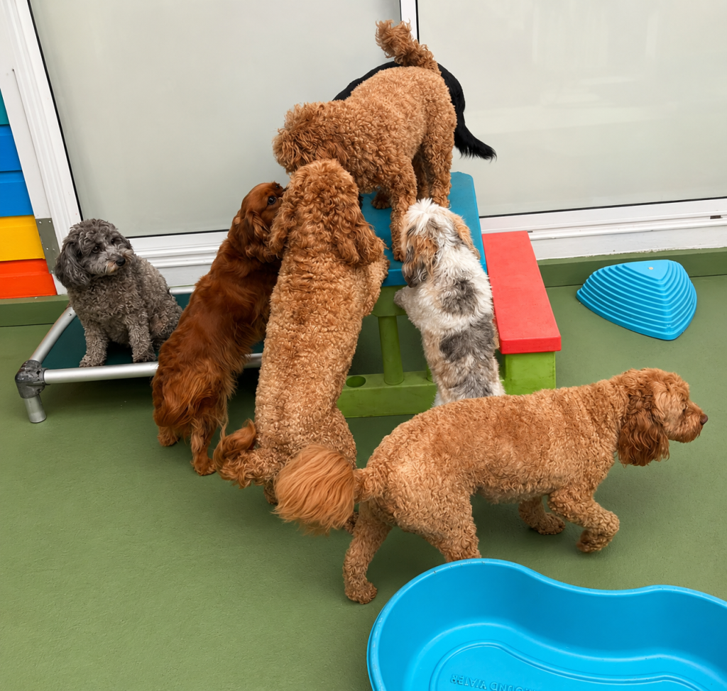 Small dogs socialising at Unleashed Doggie Daycare